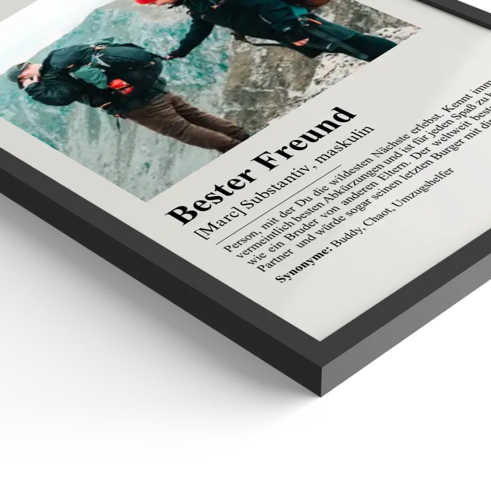 Bester Freund Definition - Personalisiert mit Foto