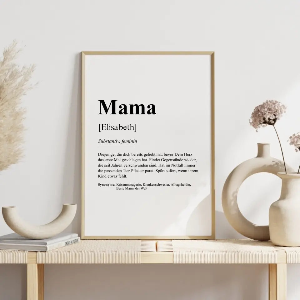 "Mama - Definition" - Personalisiert