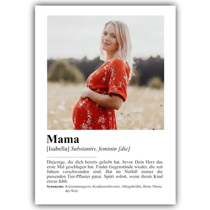 "Mama - Definition" - Personalisiert