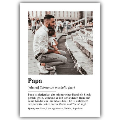 "Papa - Definition" - Personalisiert