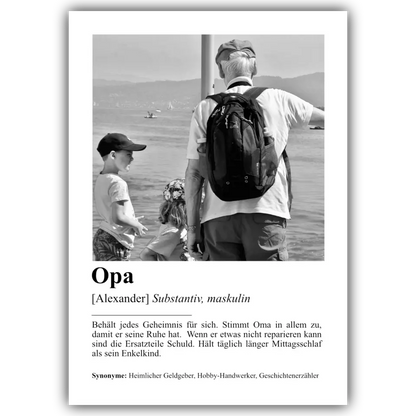 "Opa - Definition" - Personalisiert