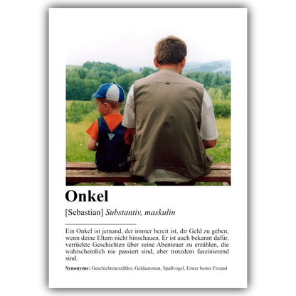 "Onkel - Definition" - Personalisiert