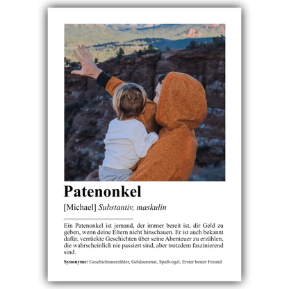 "Patenonkel - Definition" - Personalisiert