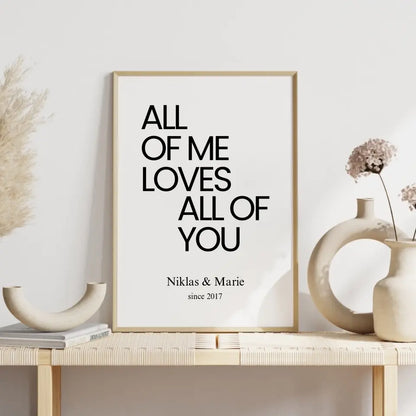 "ALL OF ME" - Personalisiert