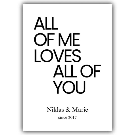 "ALL OF ME" - Personalisiert
