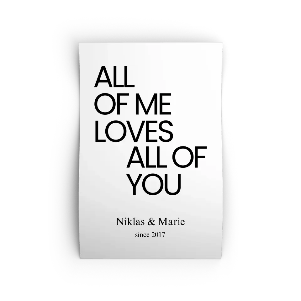 "ALL OF ME" - Personalisiert