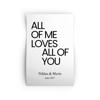 "ALL OF ME" - Personalisiert