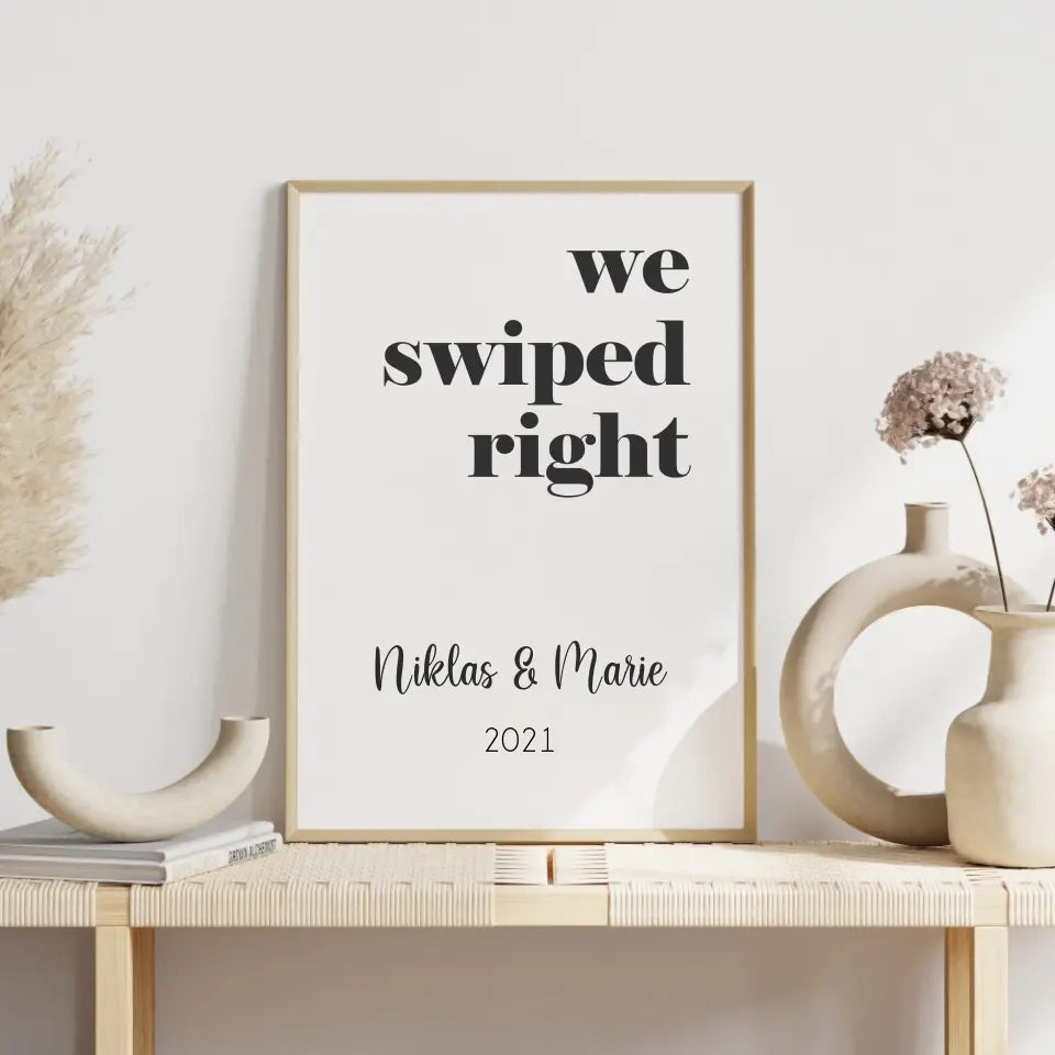 "we swiped right" - Personalisiert