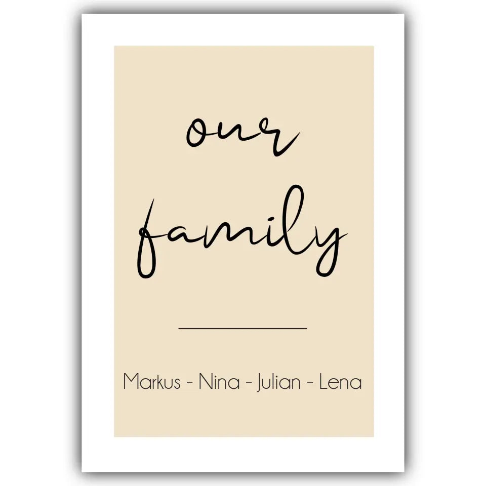"Our Family" - Personalisiert