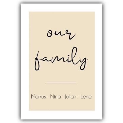"Our Family" - Personalisiert