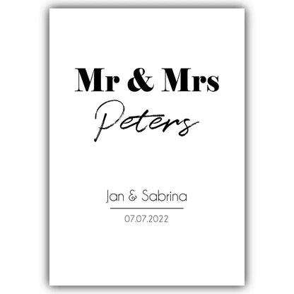 "Mr. & Mrs." - Personalisiert