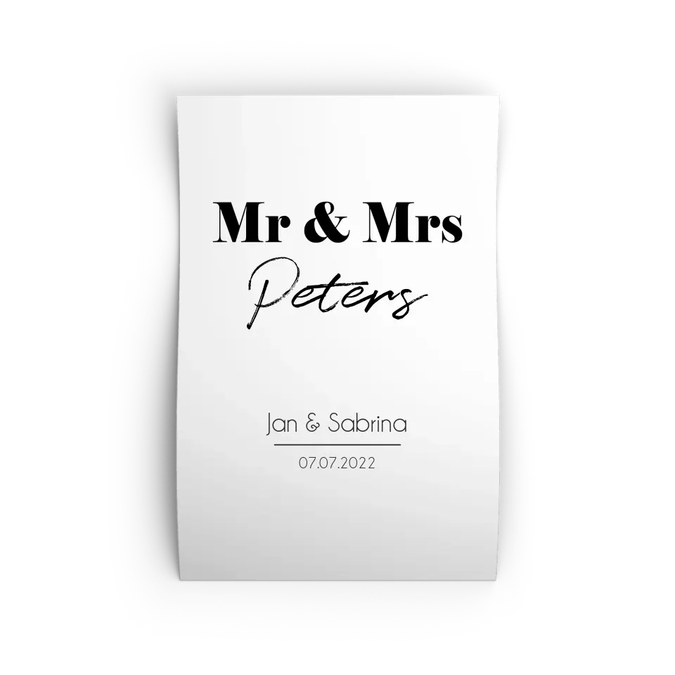 "Mr. & Mrs." - Personalisiert