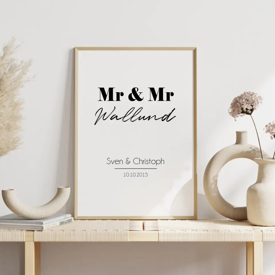 "Mr. & Mr." - Personalisiert