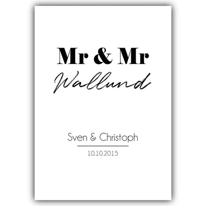 "Mr. & Mr." - Personalisiert