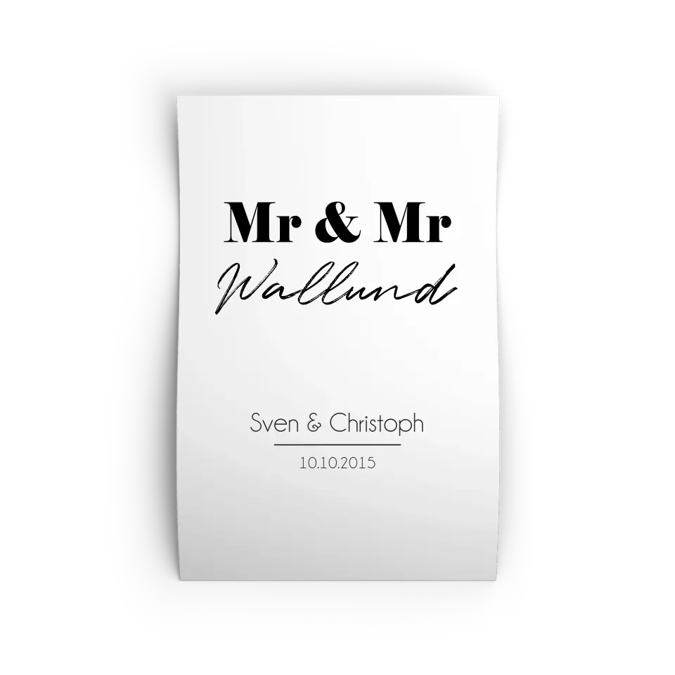 "Mr. & Mr." - Personalisiert