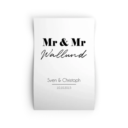 "Mr. & Mr." - Personalisiert