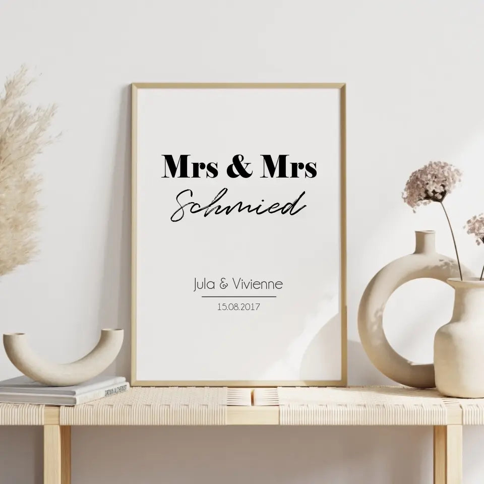 "Mrs. & Mrs." - Personalisiert