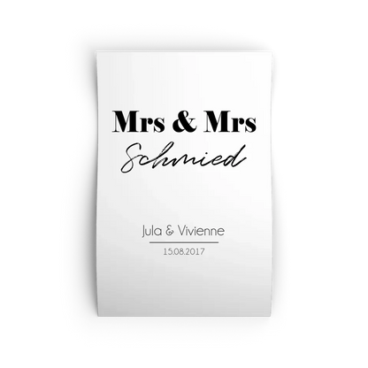 "Mrs. & Mrs." - Personalisiert