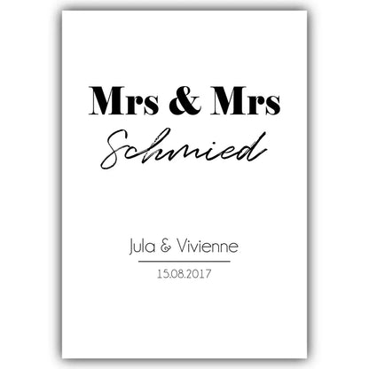 "Mrs. & Mrs." - Personalisiert