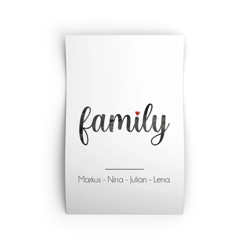 "Family: Marmor Look" - Personalisiert