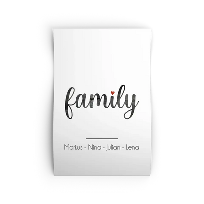 "Family: Marmor Look" - Personalisiert