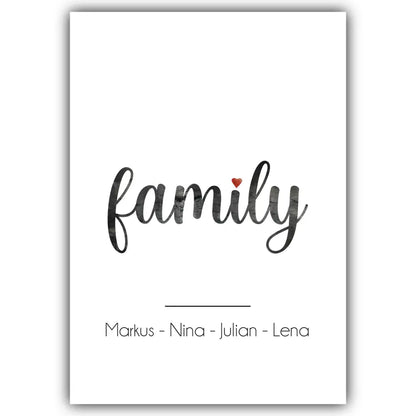 "Family: Marmor Look" - Personalisiert