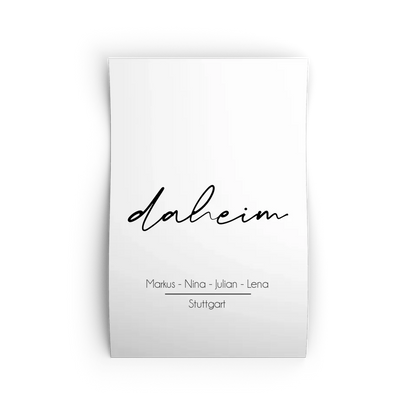 "daheim" - Personalisiert