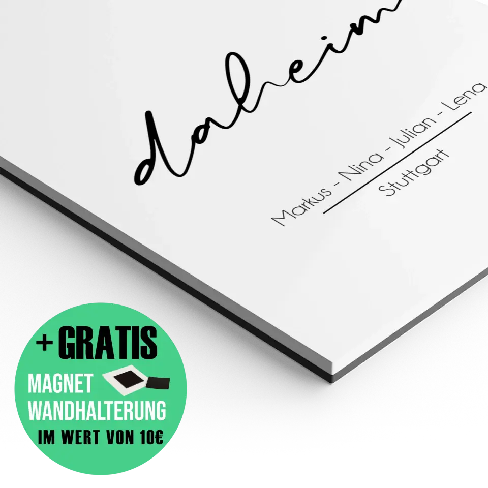 "daheim" - Personalisiert