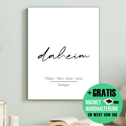 "daheim" - Personalisiert