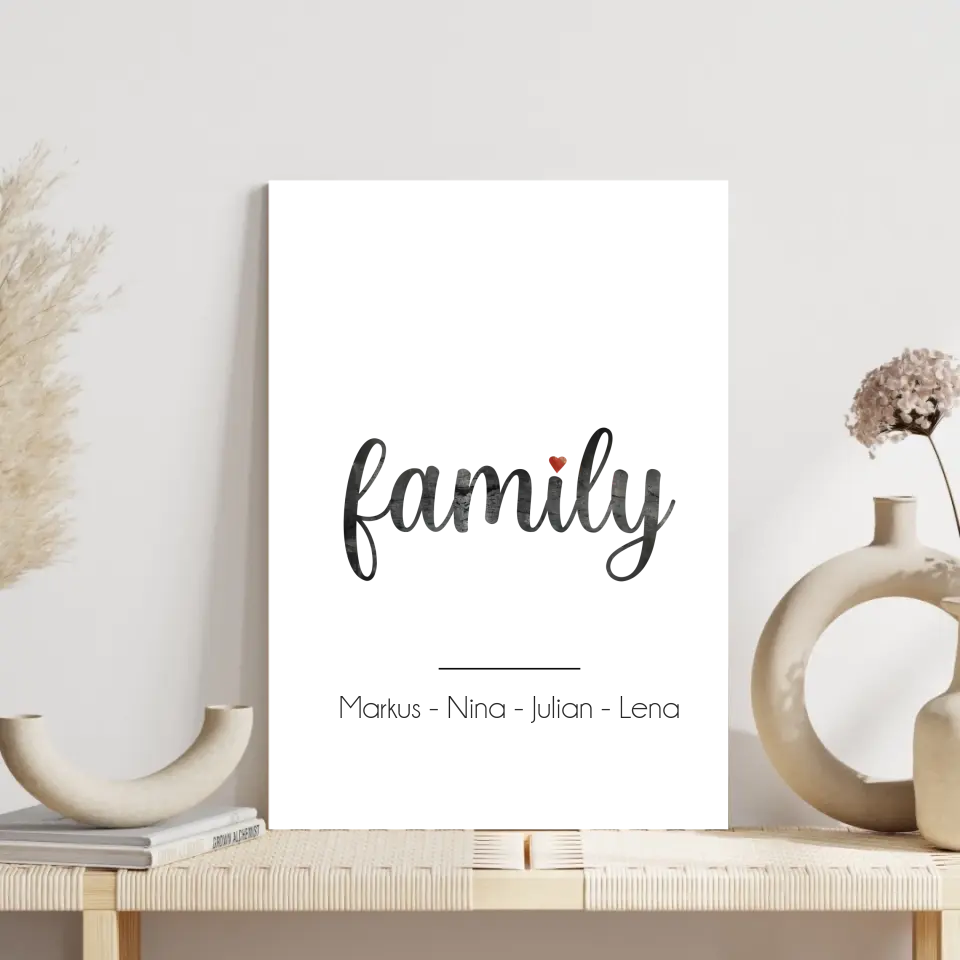 "Family: Marmor Look" - Personalisiert