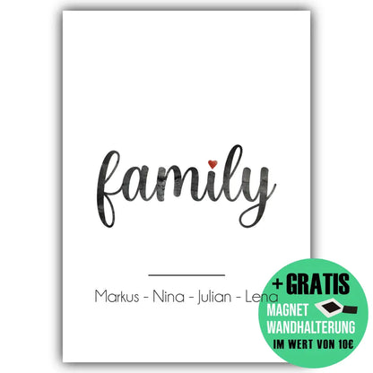 "Family: Marmor Look" - Personalisiert