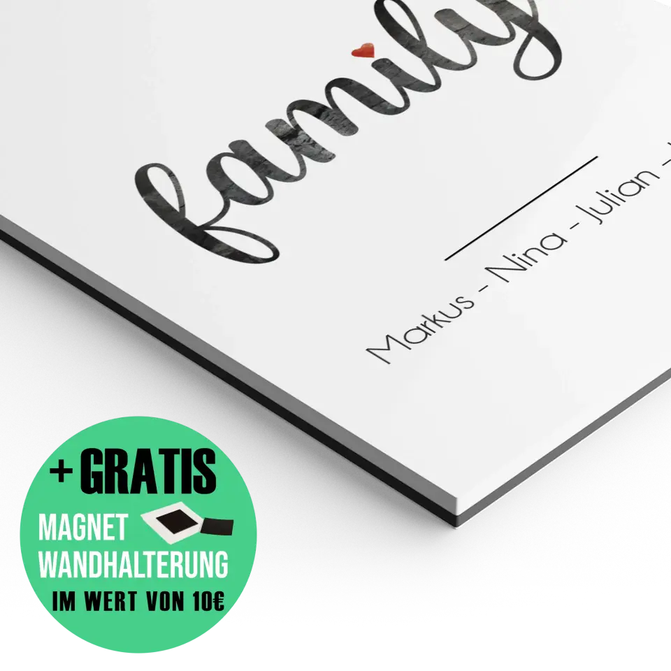 "Family: Marmor Look" - Personalisiert