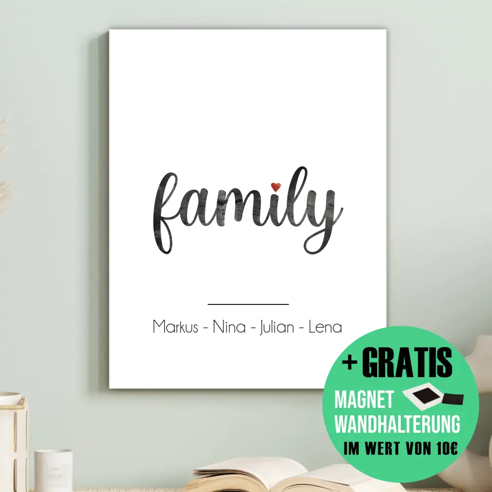 "Family: Marmor Look" - Personalisiert