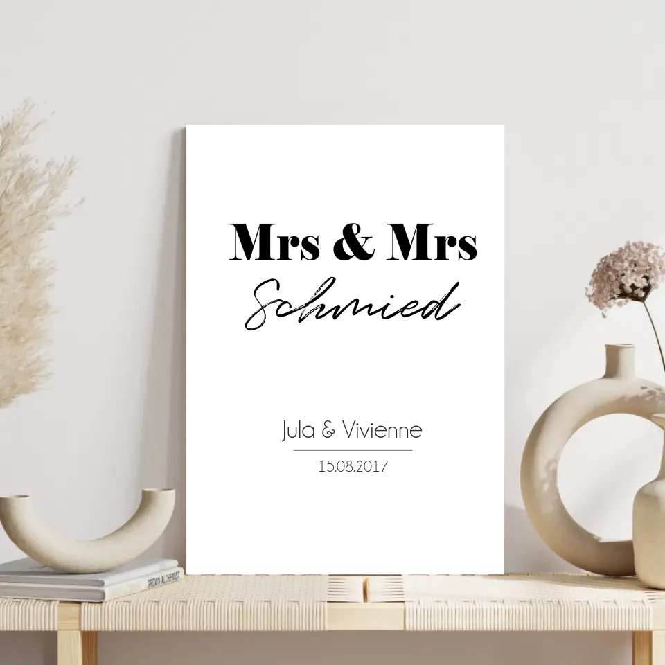 "Mrs. & Mrs." - Personalisiert