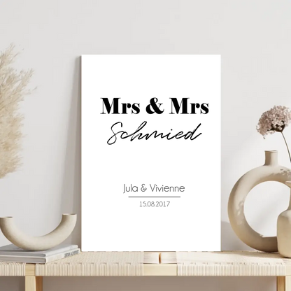"Mrs. & Mrs." - Personalisiert
