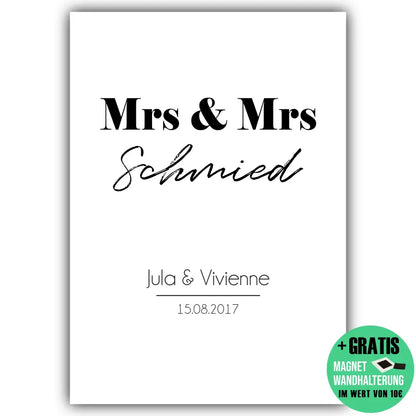 "Mrs. & Mrs." - Personalisiert