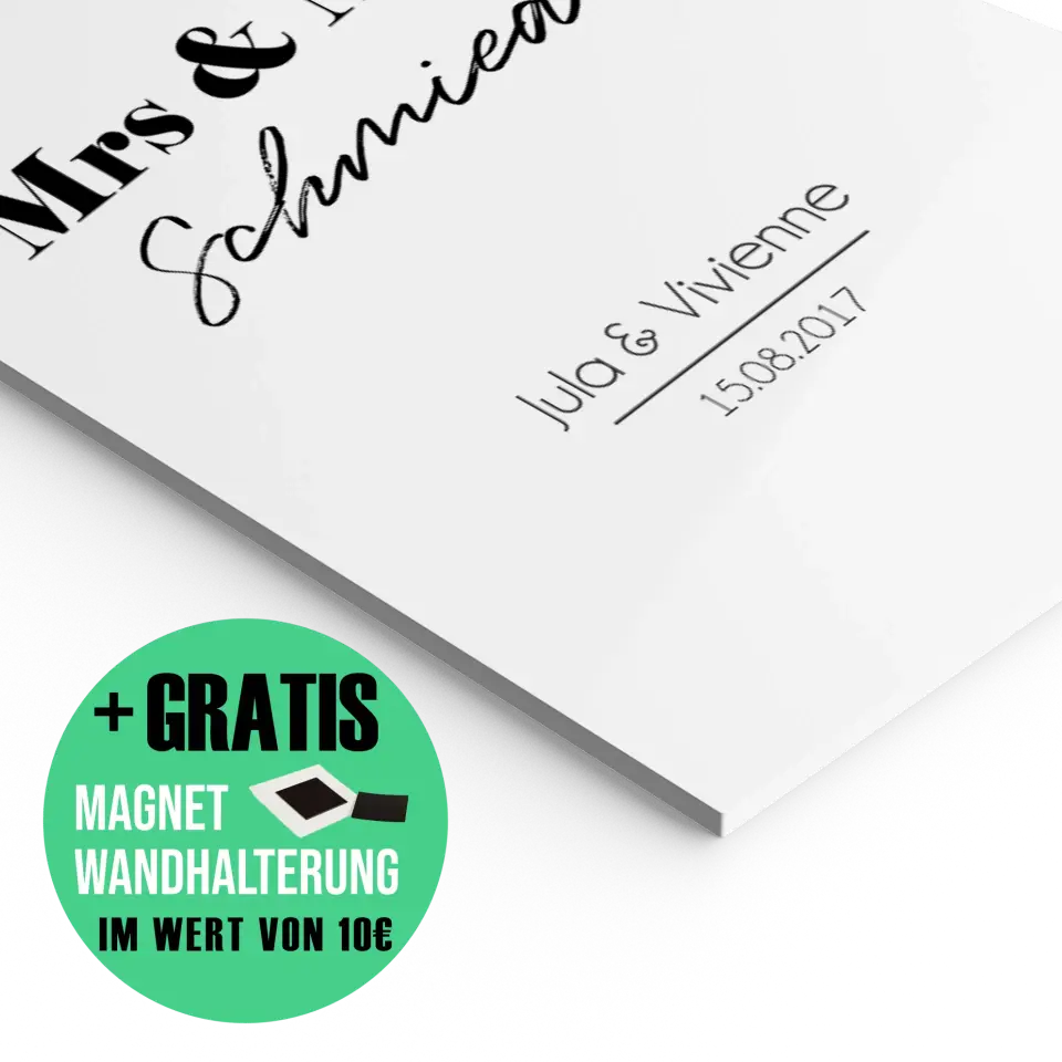 "Mrs. & Mrs." - Personalisiert