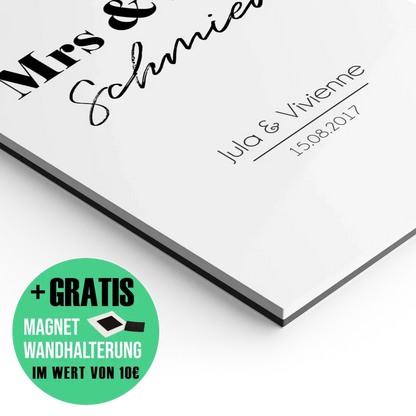 "Mrs. & Mrs." - Personalisiert