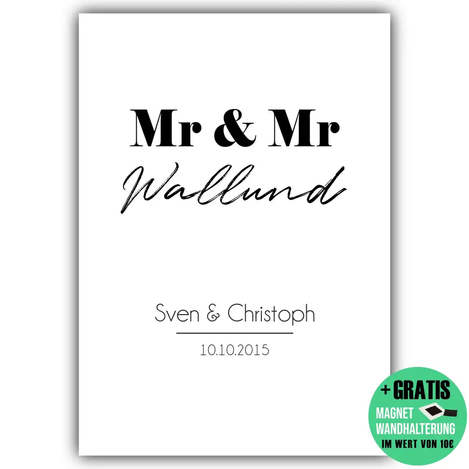 "Mr. & Mr." - Personalisiert