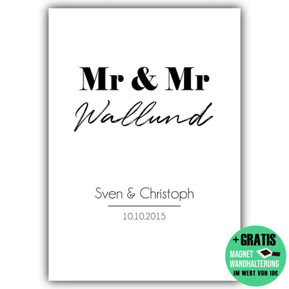 "Mr. & Mr." - Personalisiert