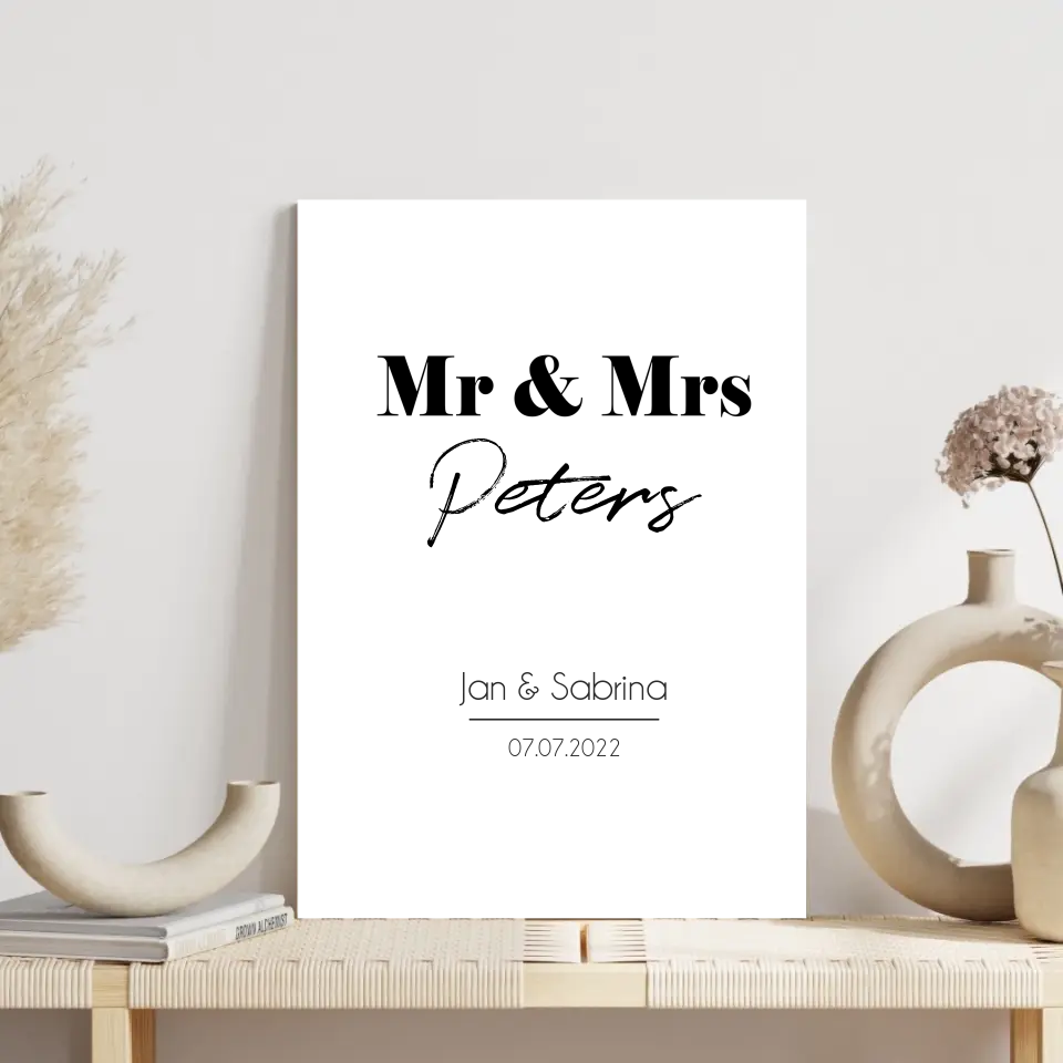"Mr. & Mrs." - Personalisiert
