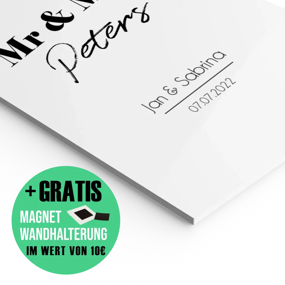 "Mr. & Mrs." - Personalisiert