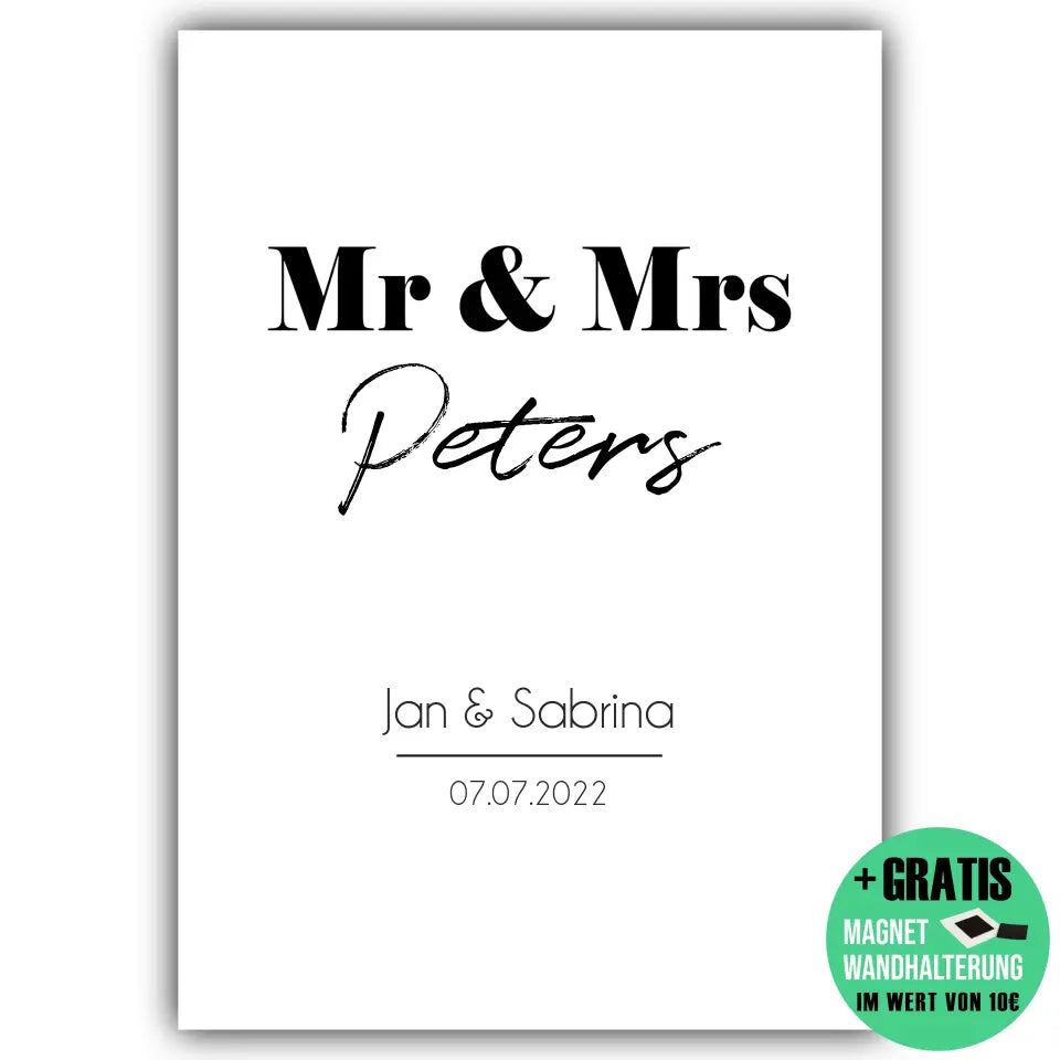 "Mr. & Mrs." - Personalisiert