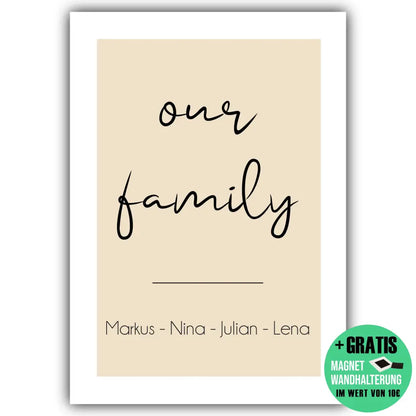"Our Family" - Personalisiert