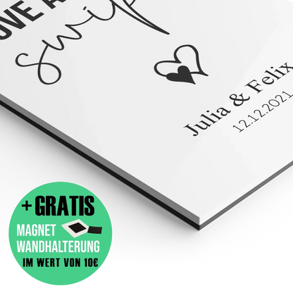 "love at first swipe" - Personalisiert