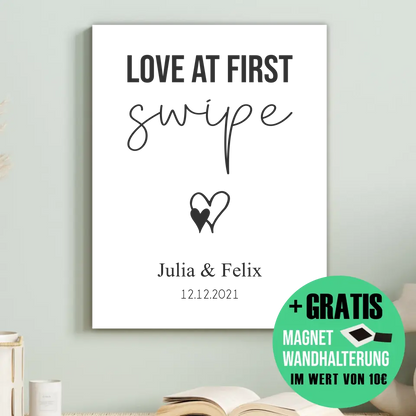 "love at first swipe" - Personalisiert