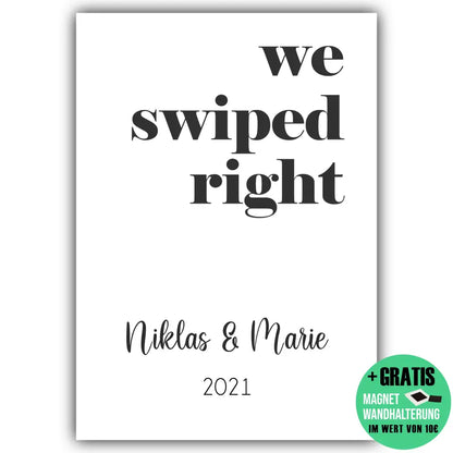 "we swiped right" - Personalisiert