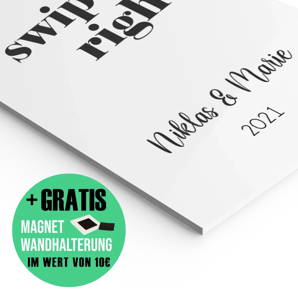 "we swiped right" - Personalisiert