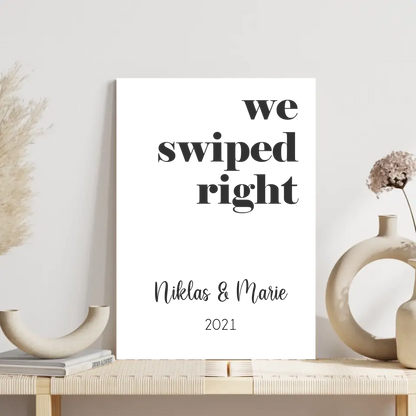 "we swiped right" - Personalisiert