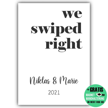 "we swiped right" - Personalisiert
